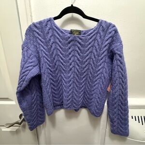 Vintage Lilac Cable Knit Sweater 100% wool